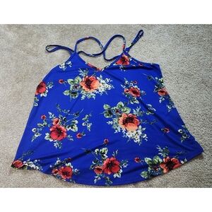 Papermoon Blue and Red Camisole Top